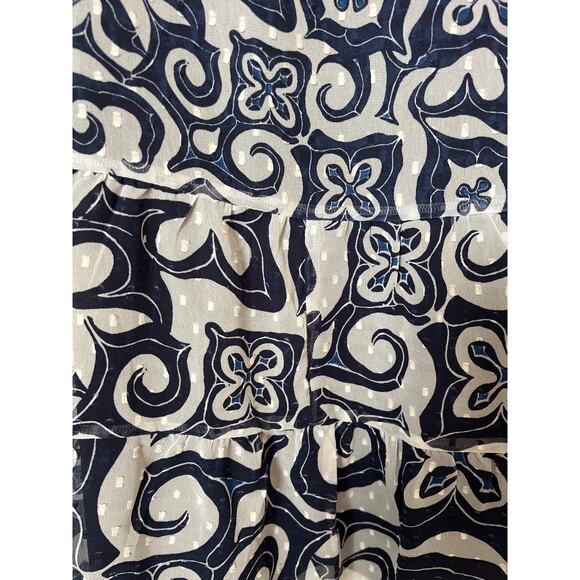 DESIGUAL Beaded Lace Navy/White Print Sleeveless Dress - Picture 4 of 6